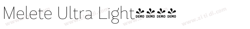 Melete Ultra Light字体转换